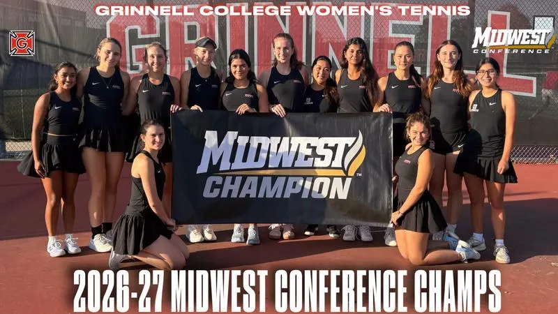 Grinnell women's tennis team claims 8th Midwest Conference crown in a row