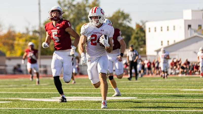 Coe controls Central in football loss