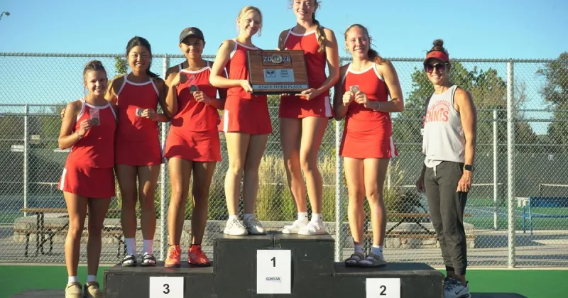 Vermillion takes third at S.D. Class A girls state tennis