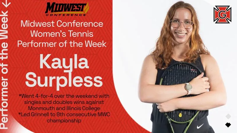 Kayla Surpless named MWC Women's Tennis Performer of the Week