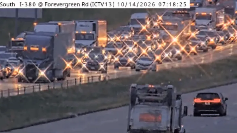 Crashes slowing I-380 northbound