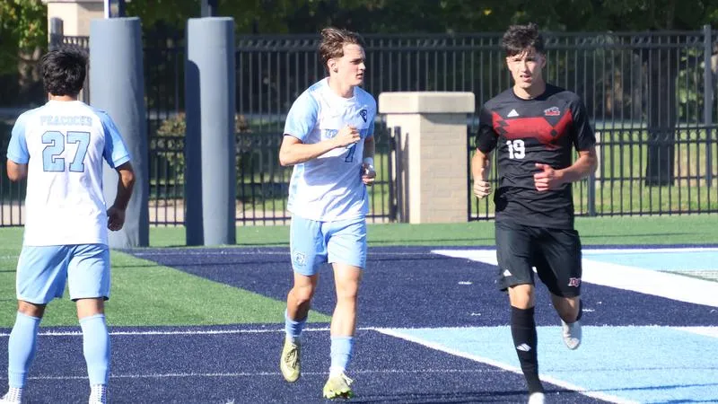 UIU men's soccer secures road draw behind late Schlegel goal