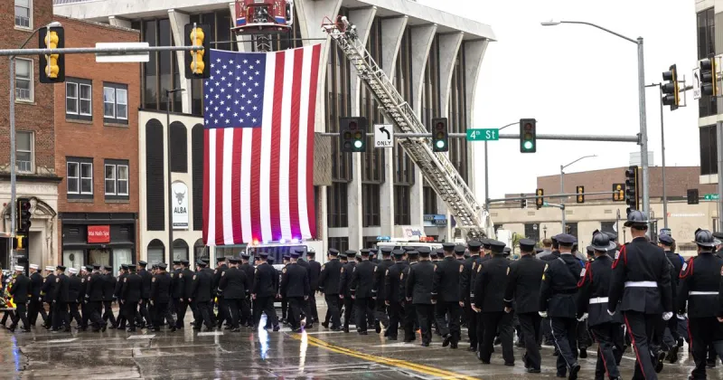 Community honors fallen Council Bluffs firefighter Charles Jones with final salute