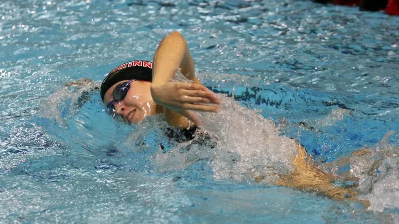Pioneer women's swimming and diving team sails past Augustana
