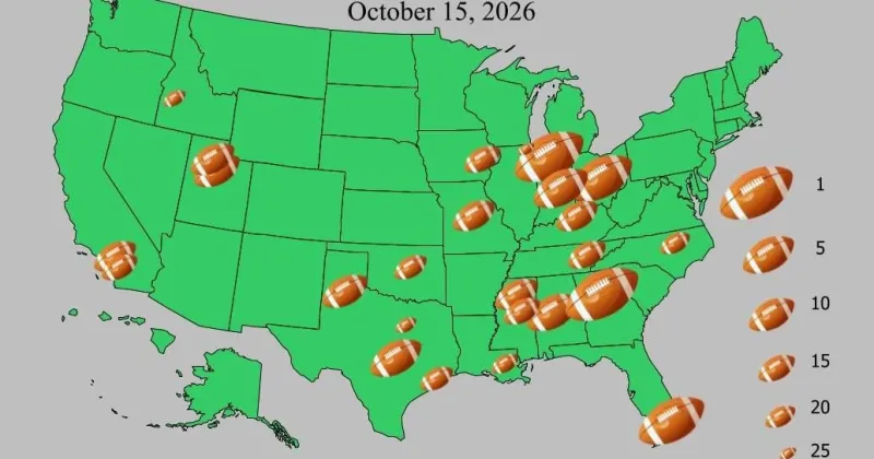 Geography with Goudge: FBS Top 25 AP Poll