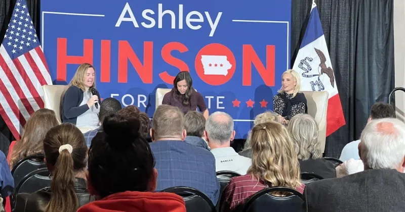 Hinson holds fireside chat with Alabama Sen. Katie Britt on young parents in Congress
