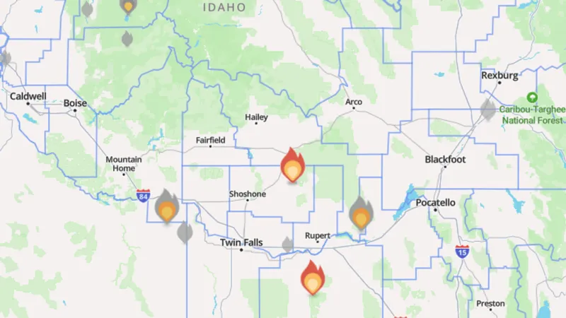 Report: Multiple fires lit after severe winds, thunderstorms near Glenns Ferry, Burley
