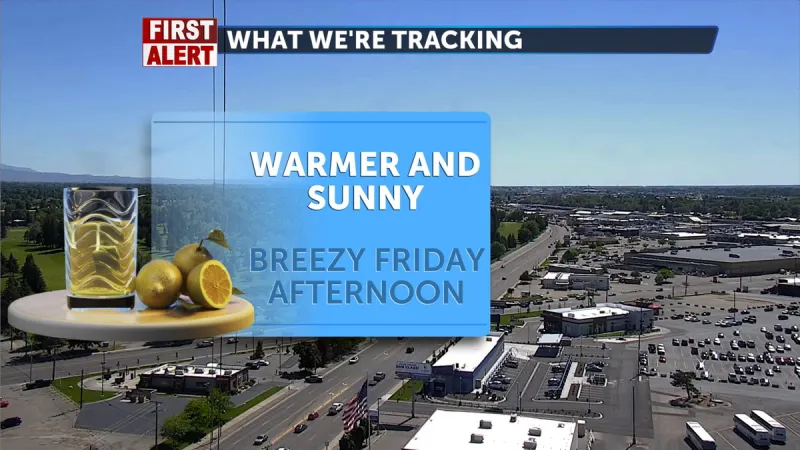 Tracking sunshine with a big warm up next week
