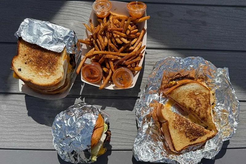 Meet the double burger stuffed between two grilled cheeses