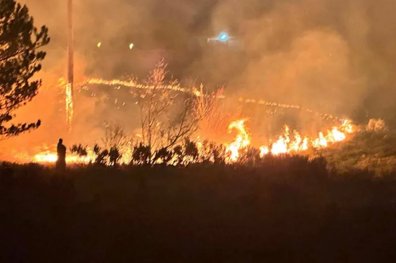 Fireworks blamed for 2 Ammon brush fires that threatened homes