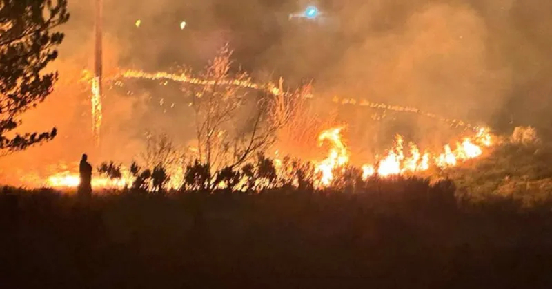 Fireworks blamed for 2 Ammon brush fires that threatened homes