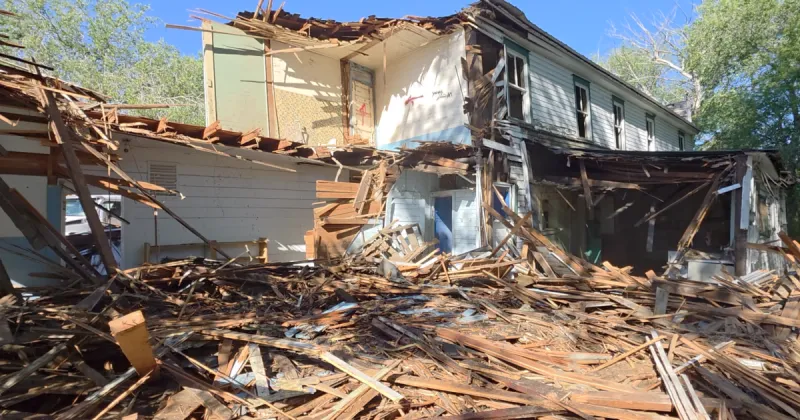 After years of failed attempts to save it, Shoshone's historic Animal House has been torn down