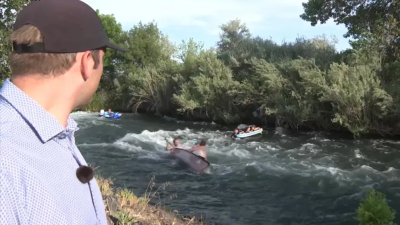 Boat rescue plays out as reporter records story
