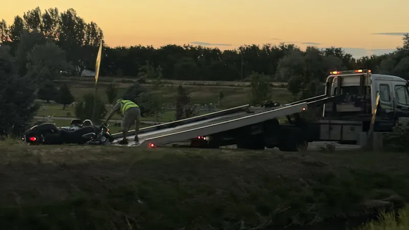 "Cael is the Hero": Father-son team, quick-thinking bystanders rescue unconscious motorcyclist from Ammon canal