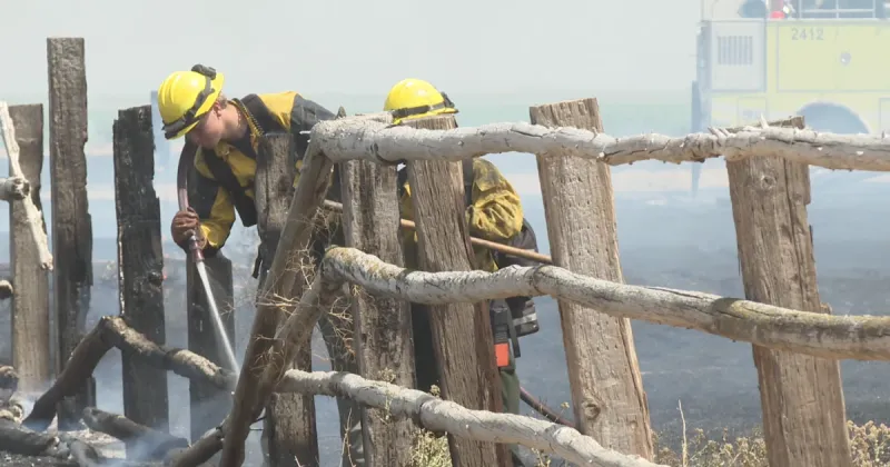 Salvage yard fire in rural Cassia County stopped before spreading to South Hills