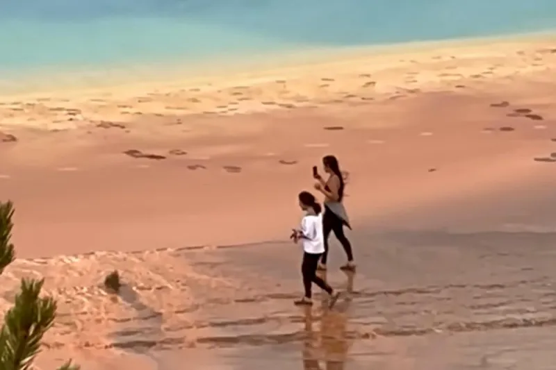 VIDEO: Tourists Walk Across Famed Yellowstone Park Hot Spring