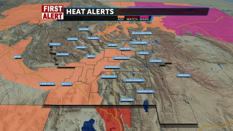 Heat advisory issued for lower elevations of eastern Idaho for Friday