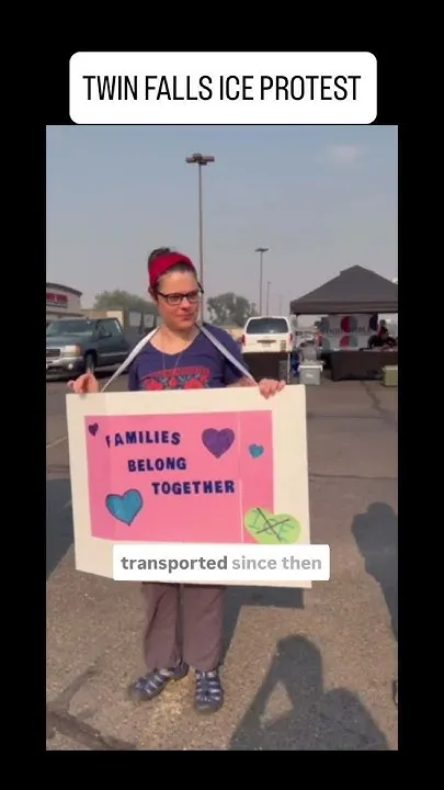 Protest against ICE flights in Twin Falls (Video)