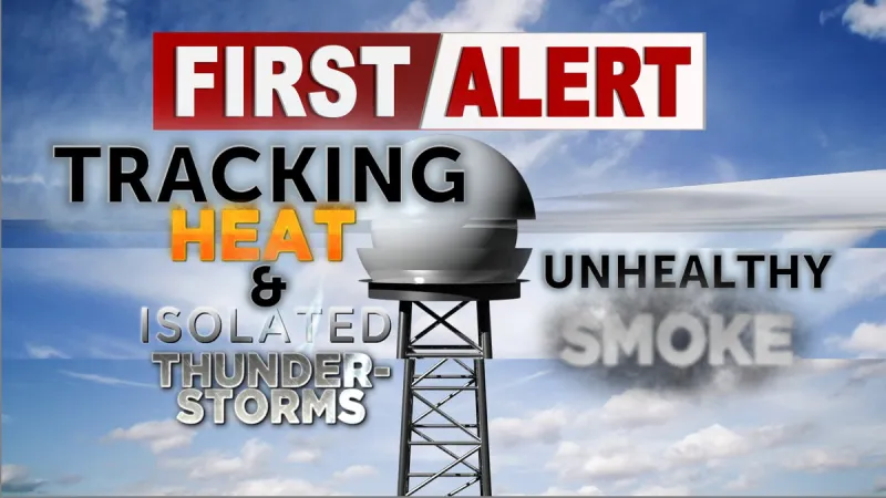 Unhealthy air coming in with more hot thunderstorm chances