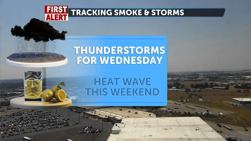 Tracking hot thunderstorms and smoky conditions today
