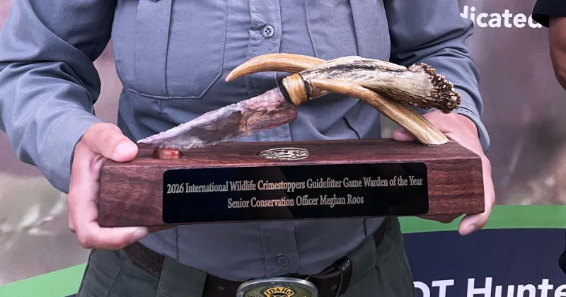 Senior Conservation Officer, Meghan Roos awarded International Wildlife Crimestoppers Guidefitter Game Warden of the Year