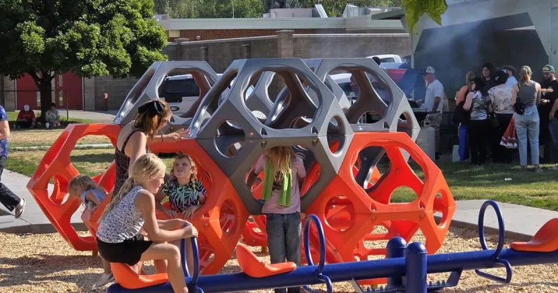 Ammon residents celebrate new Lookout Landing Playground