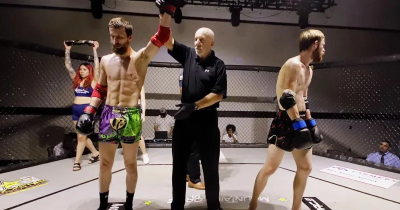 The best part of his day: Lionheart MMA fighter Ammon Harding's drive from Rexburg leads to a championship belt