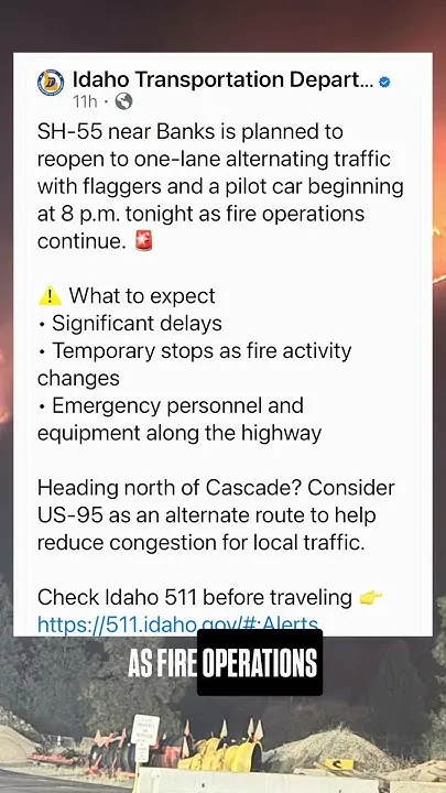 HWY 55 Traffic Alert (Video)
