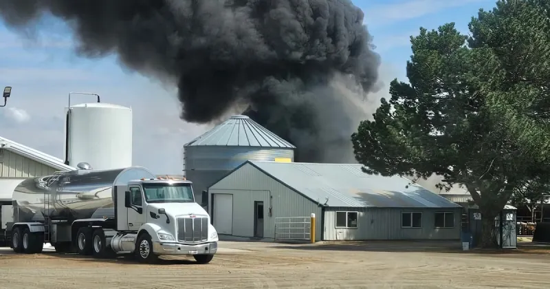 Truck explosion sparks fire at Jerome farm; silo destroyed