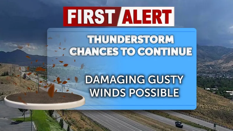 Chance of stormy weather ahead with potential for damaging winds