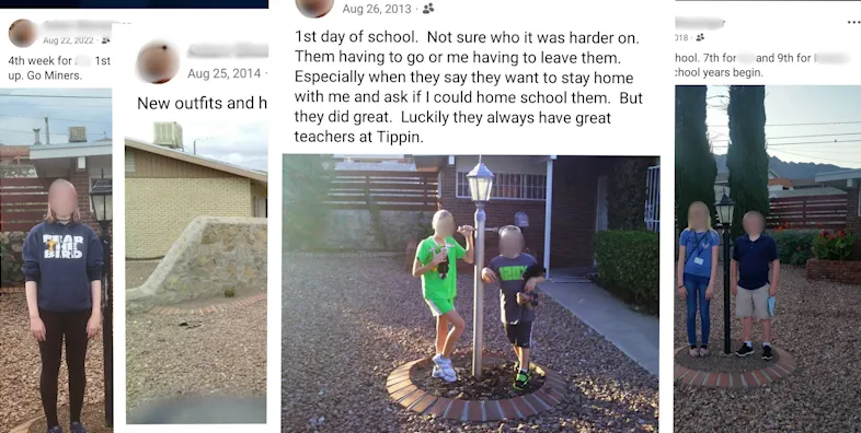 Police urge caution as parents share kid photos during back-to-school