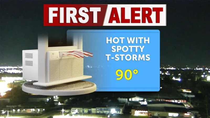 Tracking more heat with scattered storms into midday