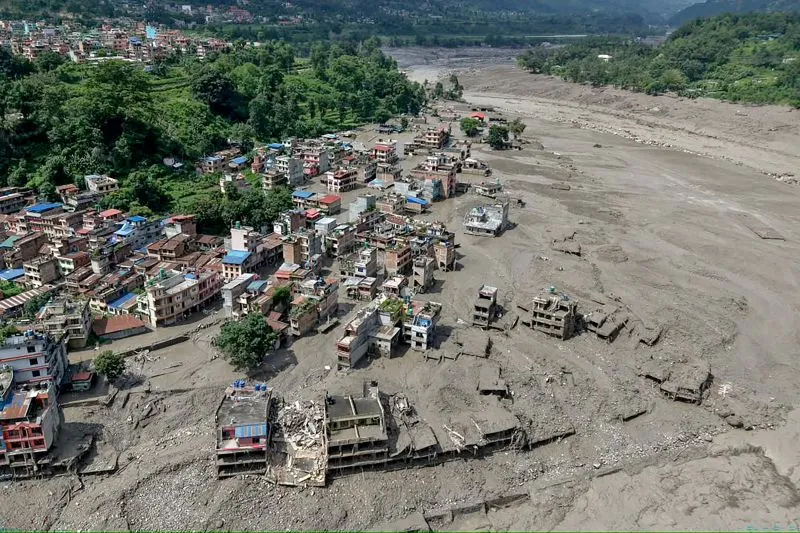 Hundreds missing and many feared dead after massive flash flood hits Nepal-China border