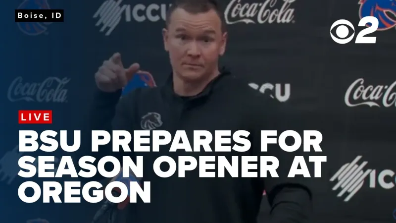 Boise State Press Conference - BSU season opener at Oregon (Video)
