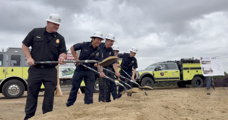 Eagle Fire breaks ground on joint fire station with federal wildland crews along Highway 55
