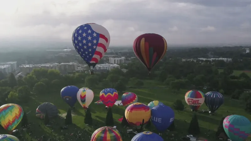 CBS2 Drone captures Spirit of Boise Balloon Classic above Ann Morrison Park
