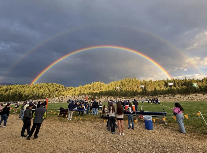 Rainbow Lights Up Idaho City Homecoming Night