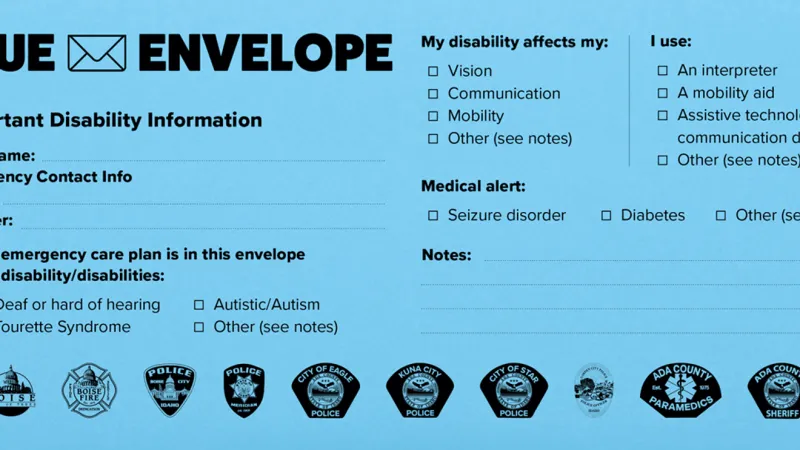 New Blue Envelope Program helps drivers with communication needs in Ada County traffic sto