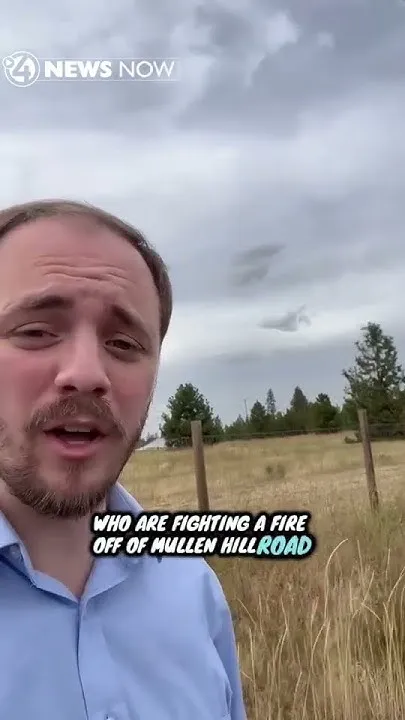 That helicopter is a part of an effort by Spokane Fire District 3 fighting a fire in south Spokane. (Video)