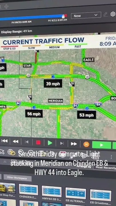 Decent Friday morning commute in the Treasure Valley (Video)