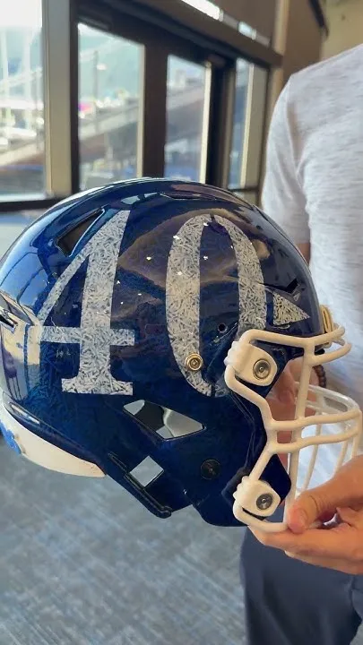 Check out Boise State's new football helmet! (Video)