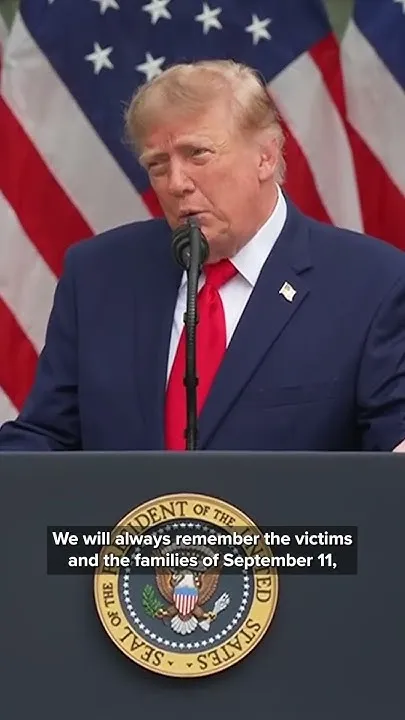 'Never ever forget' Trump says of 9/11 on 25th anniversary (Video)