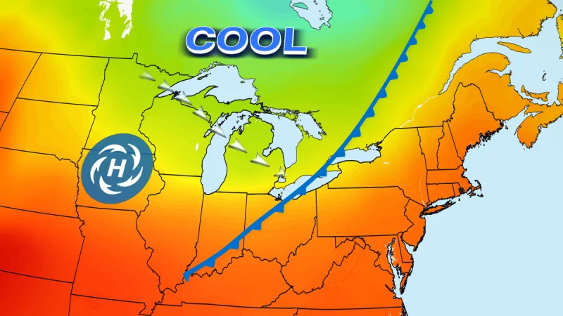 Fall temperatures finally in the forecast for Midwest and Northeast