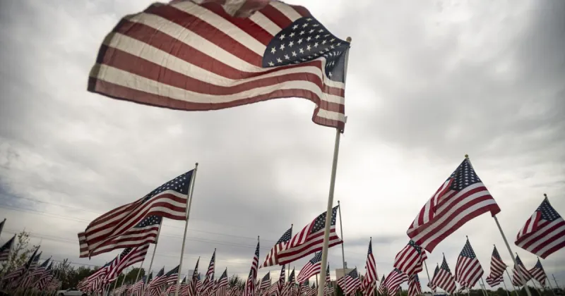 Flags fly at Founders Park
