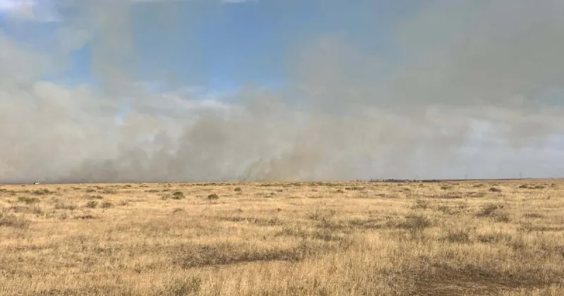 Crews work to extinguish the 417-acre Cole Fire in Kuna