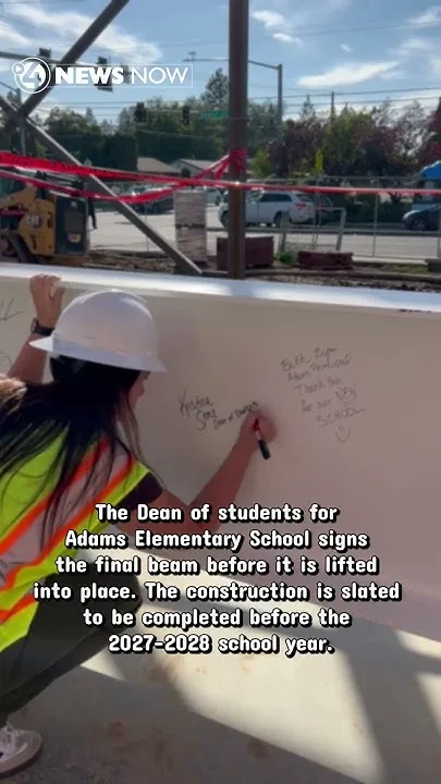 The construction of Adams Elementary School is slated to be completed before the 27-28 school year. (Video)