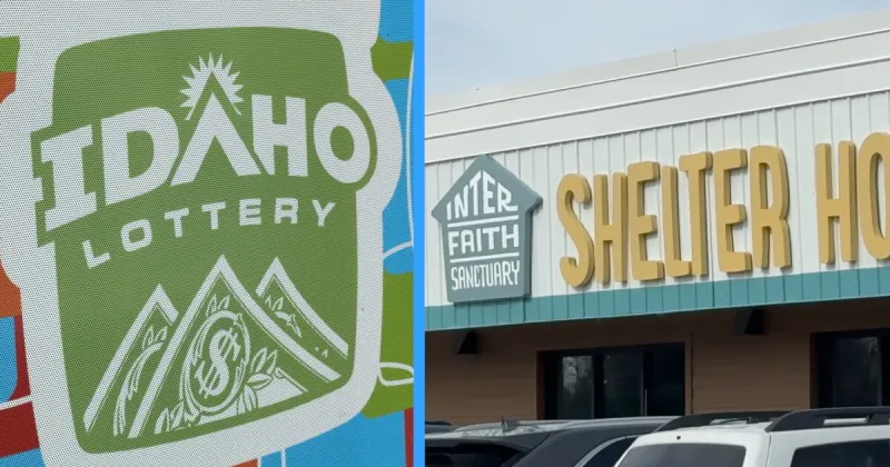 Idaho lottery winner donates $20,000 to shelter he says saved his life
