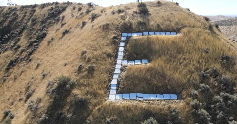 High school students give the Emmett 'E' a facelift ahead of homecoming