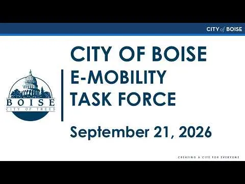 City of Boise E-Mobility Task Force (Video)