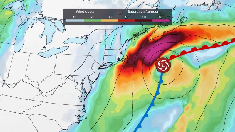 Rare September nor'easter could bring coastal flooding, gusty winds to the Northeast